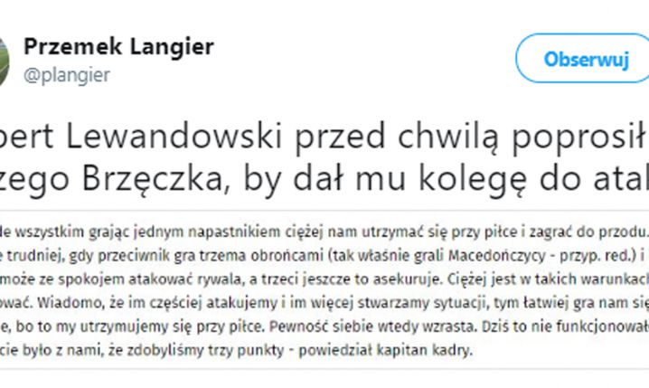 Lewandowski SUGERUJE Brzęczkowi zmianę w składzie!